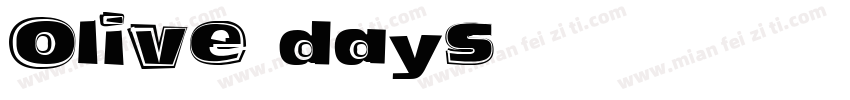 Olive days字体转换